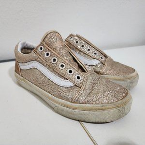 Vans Gold Glitter Sneakers Girls size 1